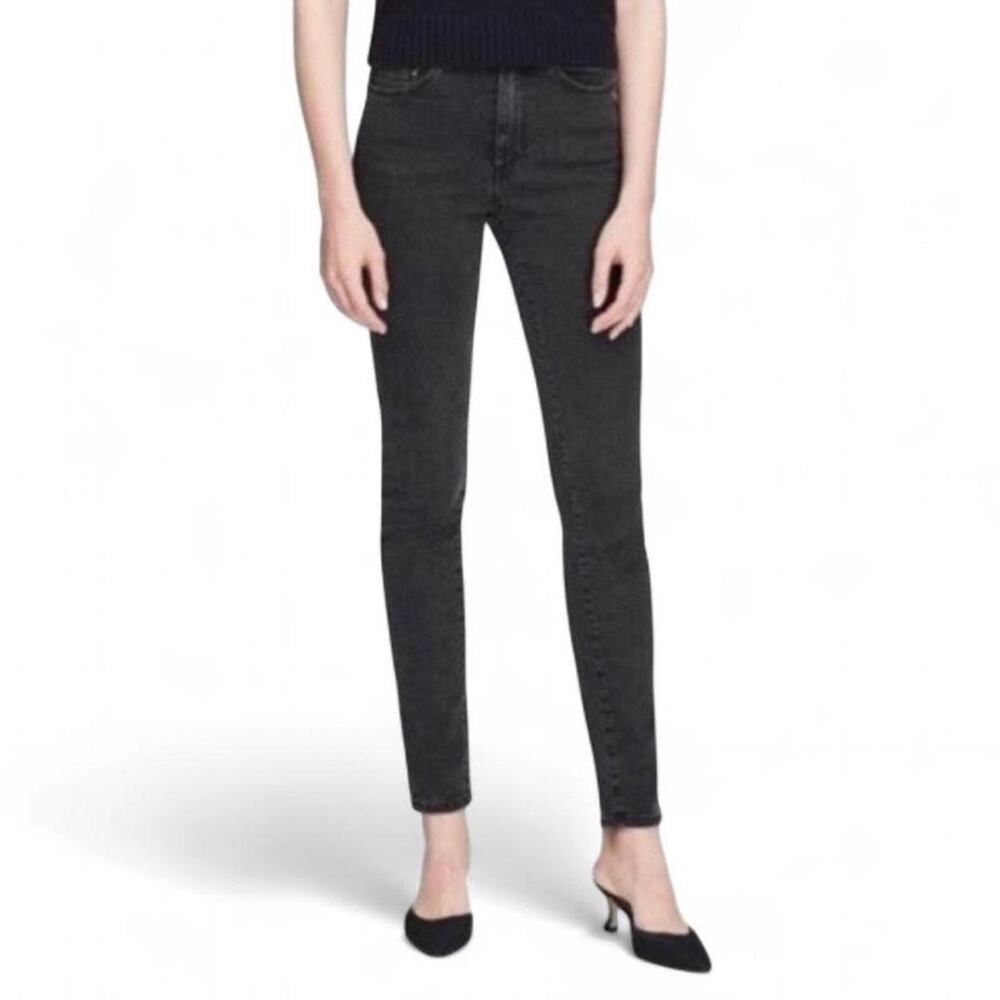 ACNE STUDIOS 28/32 Pin Skinny Jeans Black Stretch Distressed Denim Preloved